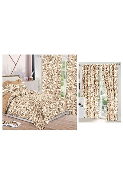 CHIRASO CHIRASO Bedding Set, 8 Pieces with Drapery, 230x240 Sheet, Duvet Cover and 4 Pillowcases