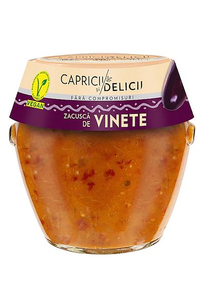 Capricii&Delicii 100% natural eggplant zacusca, Capricii&Delicii, 550 g