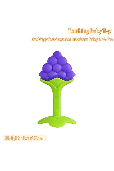 Choice Purple Teething Baby Toy Silicone Teether For Teeth Babies Accessories Newborn Fruit Sucking Chew T