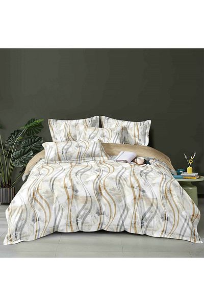 CHIRASO CHIRASO Finet Bedding Set, 4 Pieces, Sheet 140x200, Duvet Cover 160x200, 2 Pillowcases, with print