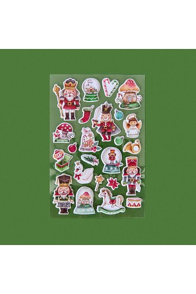 Tanex New Year Themed Embossed Sticker - Asorti