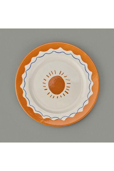 MATMEL Sun Dessert and Breakfast Plate - Cream / Yellow - 21 cm