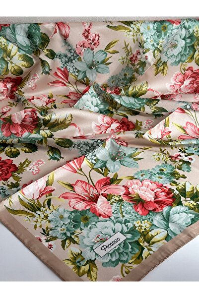 Picasso Çiçekli kristal eşarp