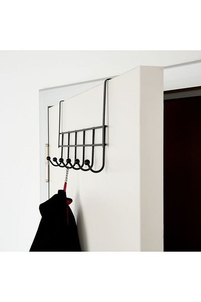 MATMEL Eco 6-Piece Door Back Hanger - Black