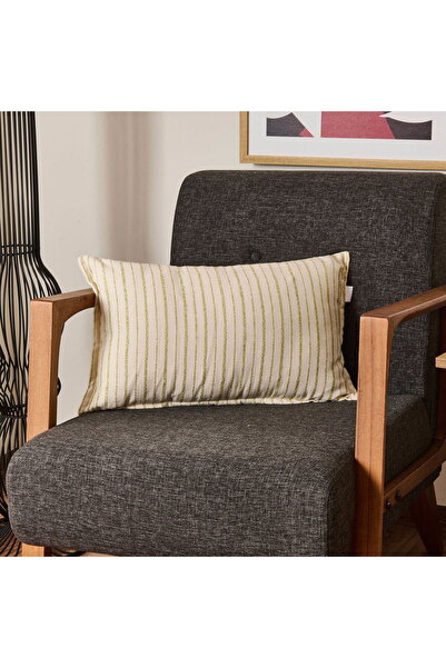 KUT FLY وسادة ألبرت ناعمة - بيج / أخضر - 35x55 سم