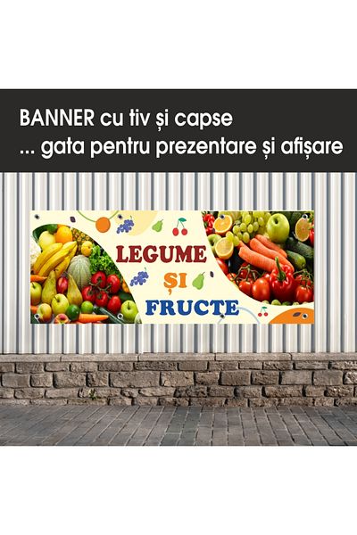 media Banner "Legume si fructe" model 1, 250 x 100 cm