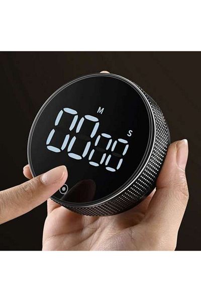 zola Cronometru de bucătărie cu afișaj LCD, magnet, oprire automată, negru, 7,7x7,7x2,6 cm