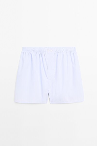 Massimo Dutti %100 pamuklu mikro çizgili boxer
