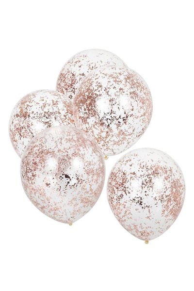Ginger Ray Rose Gold Foil Confetti-Filled Balloons