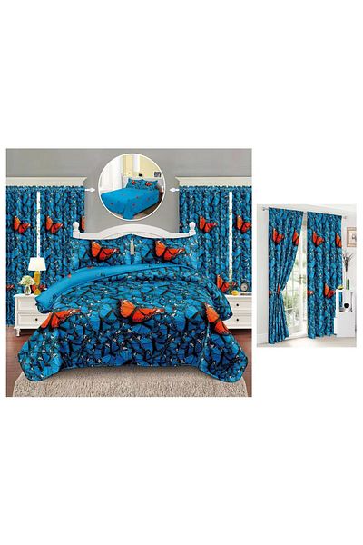 CHIRASO CHIRASO FINET 6 Piece Bedding Set with Drapery, Sheet 160x230, Quilt 160x200