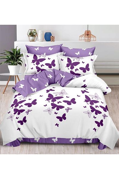 CHIRASO CHIRASO Finet Bedding Set, 6 Pieces, Double Bed, Sheet 180x200, Duvet Cover 200x230, 4 Pillowcases