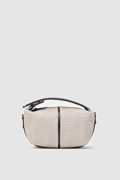 Shule Bags Geantă de mână și crossbody Leo Straw Look albă