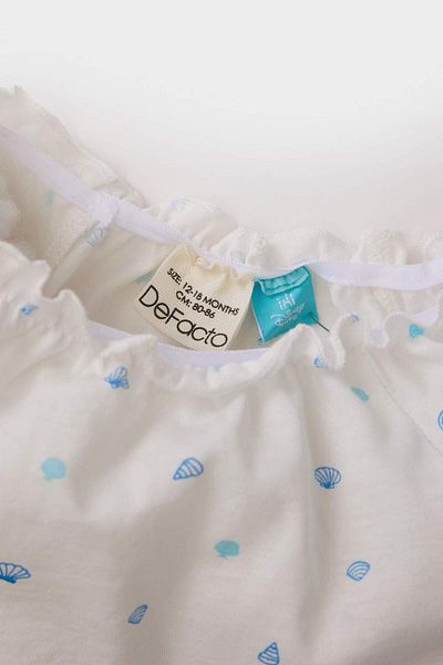DeFacto Baby Girl Disney Princess κοντομάνικο χτενισμένο βαμβακερό νυχτικό C3486a525sm