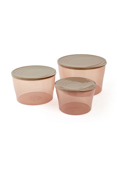 MATMEL 3-Piece Chef Polo Large Round Storage Container -