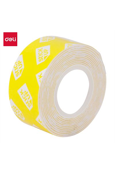 Deli Deli EA35011 Foam Mounting Tape, 1mm × 25.4mm × 1.5m, White – For Household & Office Mounting