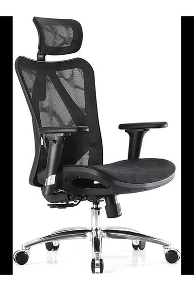 SIHOO M57 Medium Back Ergonomic Mesh Chair With 3d Arm Rests And Lumbar Support - Black