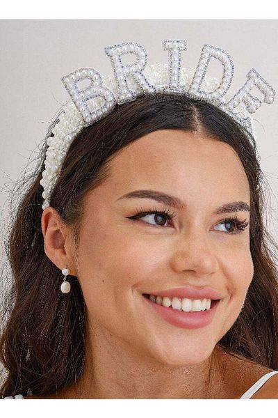 Ginger Ray Bride Pearl Headband - Elegant Bridal Headband with Pearls