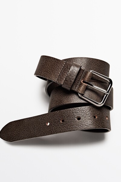 Massimo Dutti Distressed deri kemer