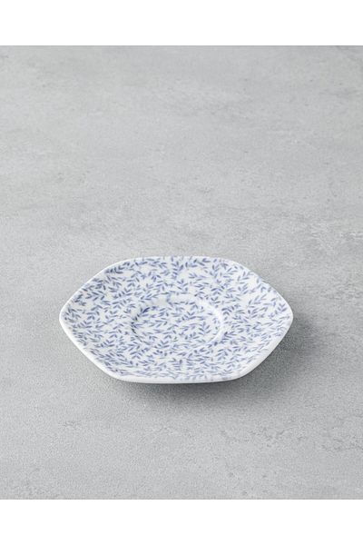 Mu Art Ahşap Mrt Home Wendy Bone Porcelain Tea Plate 11 cm Blue Art 871301