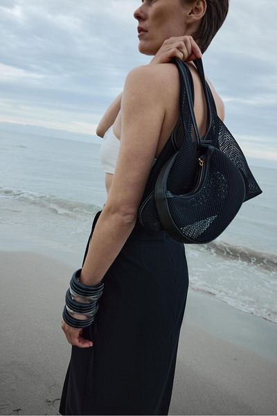 Suud Collection Black Lia Mini Mesh Bag