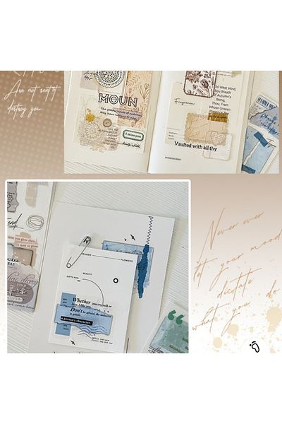 İthal O8- Opportunity product 3 Pages Soft Collage Transfer Sticker - اللون: أخضر