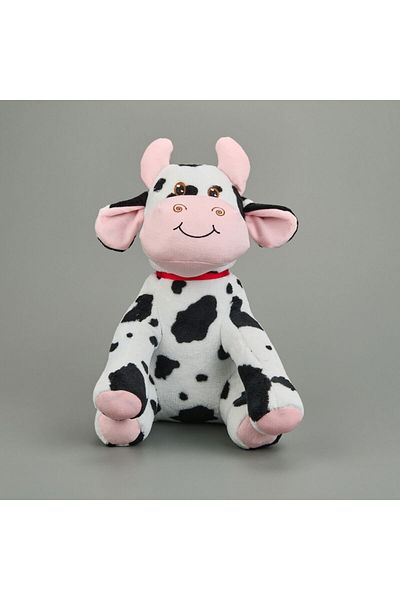 ASPARTAM Large Cow Figured Pillow - White / Black - 40X27 cm