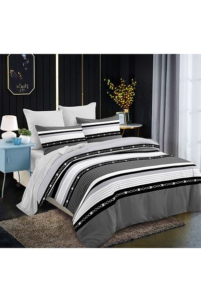 chiraso CHIRASO Finet Bedding Set, 6 Pieces, 2 Persons, Sheet 180x200, Duvet Cover 200x230, 4 Pillowcases, Print