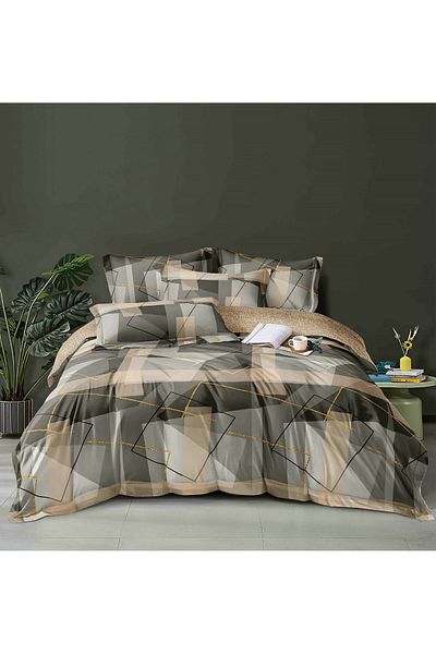 CHIRASO CHIRASO Finet Bedding Set, 4 Pieces, Sheet 140x200, Duvet Cover 160x200, 2 Pillowcases, with print