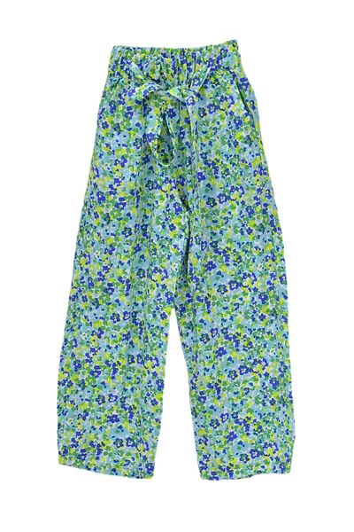 BAGLAN Girls' Printed Wide-Leg Elastic Lace-Up Trousers Bgl-St04625