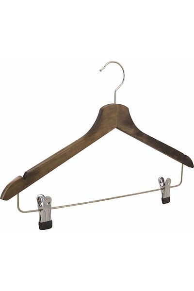 MATMEL Wooden Skirt Trousers Shirt Hanger - Walnut