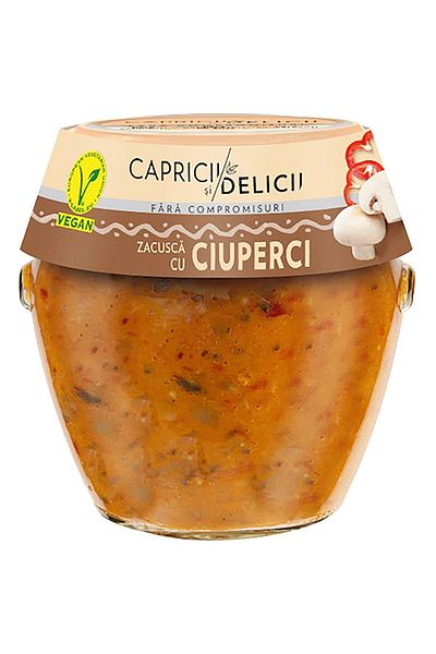 Capricii&Delicii 100% natural mushroom zacusca, Capricii&Delicii, 550 g