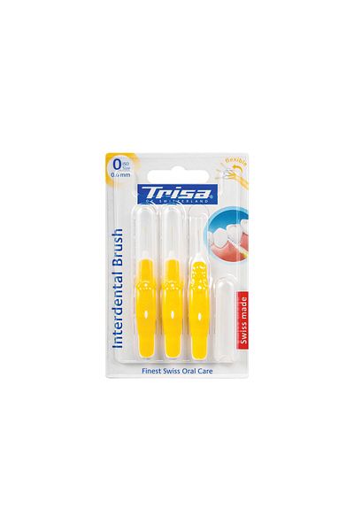 Trisa Interdental Brush 667927 ISO 0 0.6mm Yellow