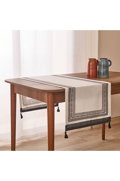 ASPARTAM Ethnic Runner - White - 40X140 cm