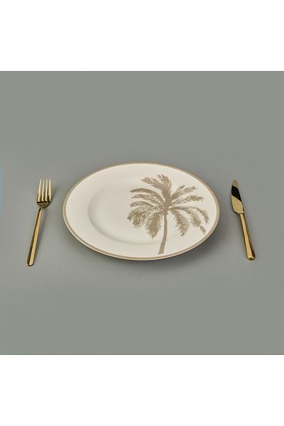MATMEL Palm Serving Plate - Cream / Beige - 27 cm