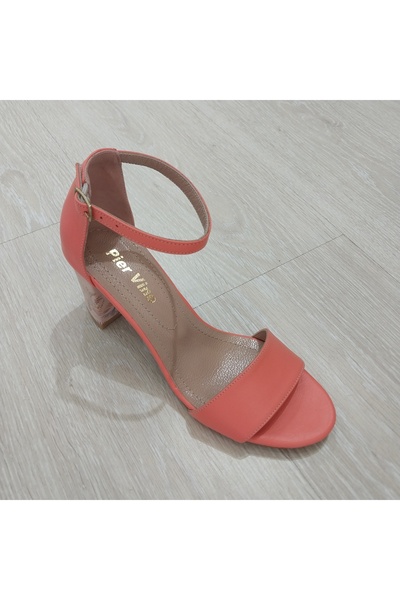 Mira Deri حذاء نسائي من الجلد الطبيعي بكعب سميك 7.5 سم وحزام واحد للسهرة