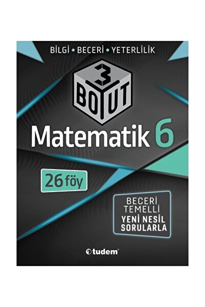 Tudem Yayınları 6.sınıf Matematik 3 Boyut Yeni Nesil Soru Bankası 2022-2023 G...