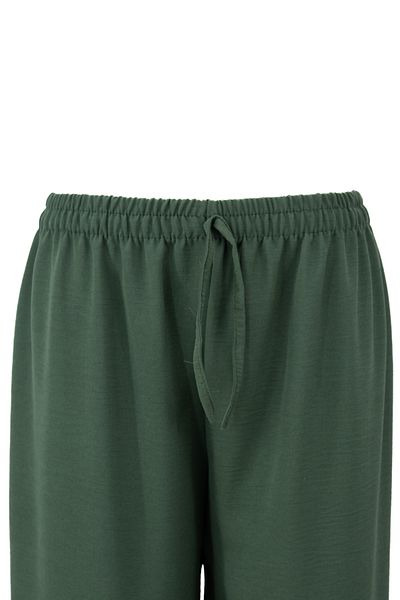 Oppland Women's Solid Color Relaxed Fit Elastic Waist Aerobin Fabric Pants Comfortable