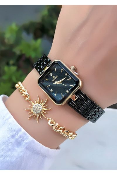 Homies Original New Season Square Case Women's Watch with Bracelet Gift