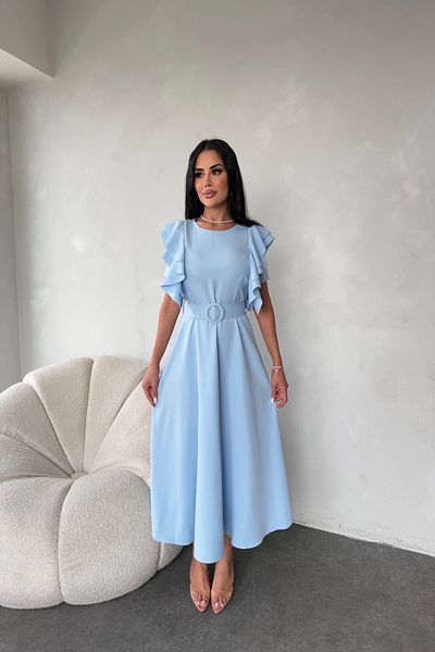 LİLA İSTANBUL Rochie de vară cu design special, cu decolteu, cu detaliu pe umăr