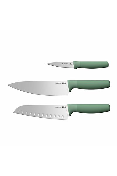Berghoff Forest knife set, 3 pieces, Steel, Green