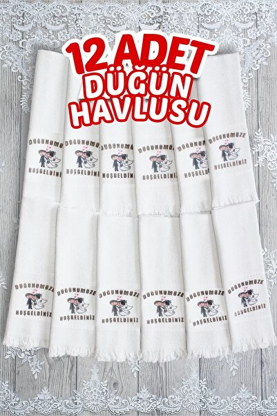 Comfort Home 12 Adetli Saçaklı Düğün Havlusu