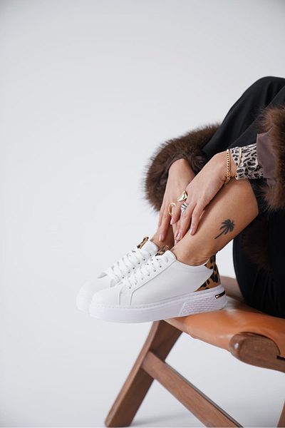 Zerenyus Pantofi sport de damă Vega Premium Leopard alb