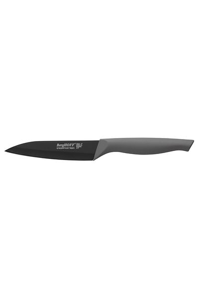 Berghoff Flux cleaning knife, 10cm, protective sheath, Steel, Black