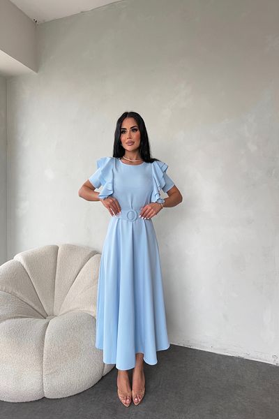 LİLA İSTANBUL Rochie de vară cu design special, cu decolteu, cu detaliu pe umăr