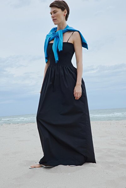 Suud Collection Siyah Alira Maxi Elbise
