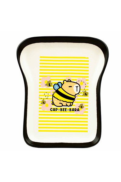 PALTO TASARIM Cap-Bee-Bara Design Toast Plate - Breakfast Presentation Plate