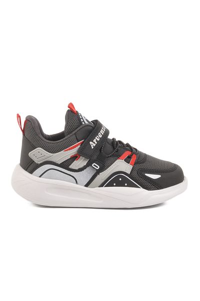 AYAKMOD Pantofi sport pentru băiat cu velcro afumat negru 330 F