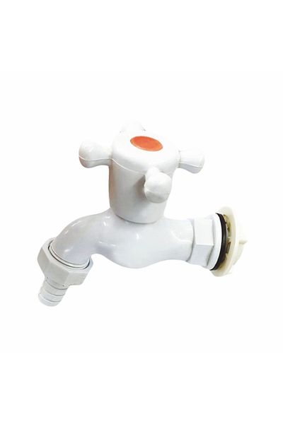 flores Plastic tap, 1/2", white