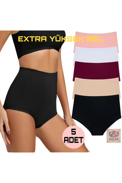sayas 5'li Extra Yüksek Bel Toparlayıcı Külot (Extra Esnek Ve Extra Yumuşak)