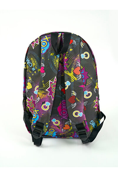 Rosmod Rucsac UNISEX NEGRU CU MODEL CU Ochiuri libere